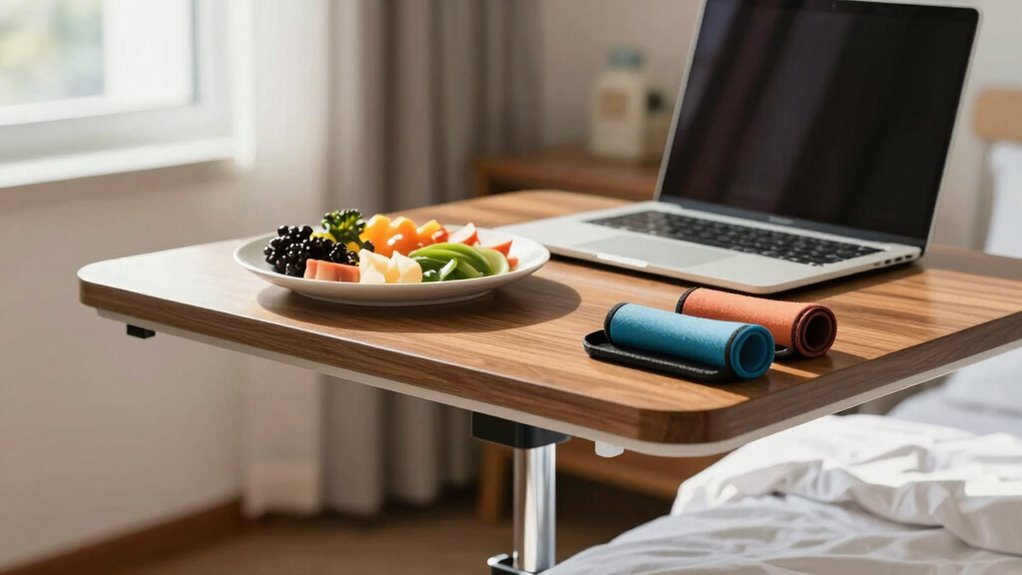 safe overbed table use