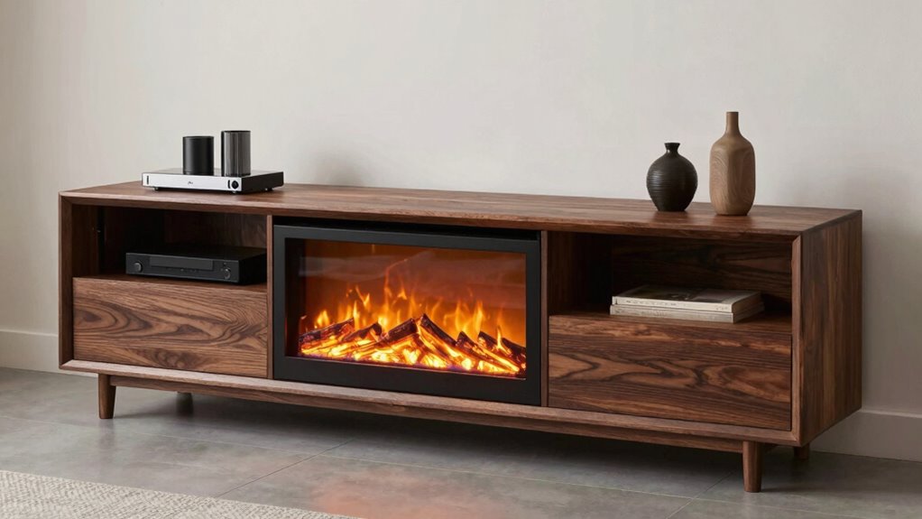 selecting suitable fireplace tv stand