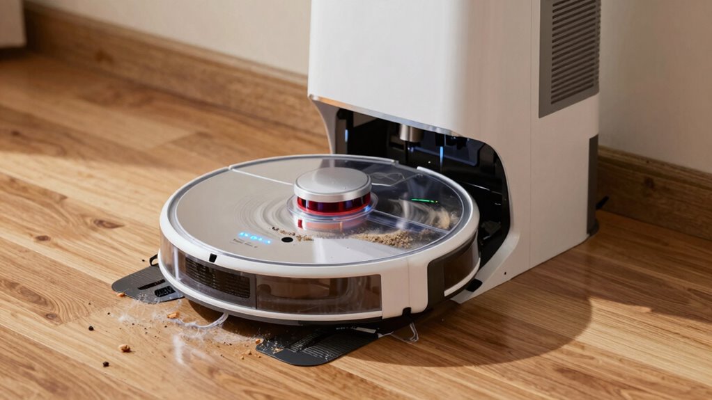 self emptying dock capabilities