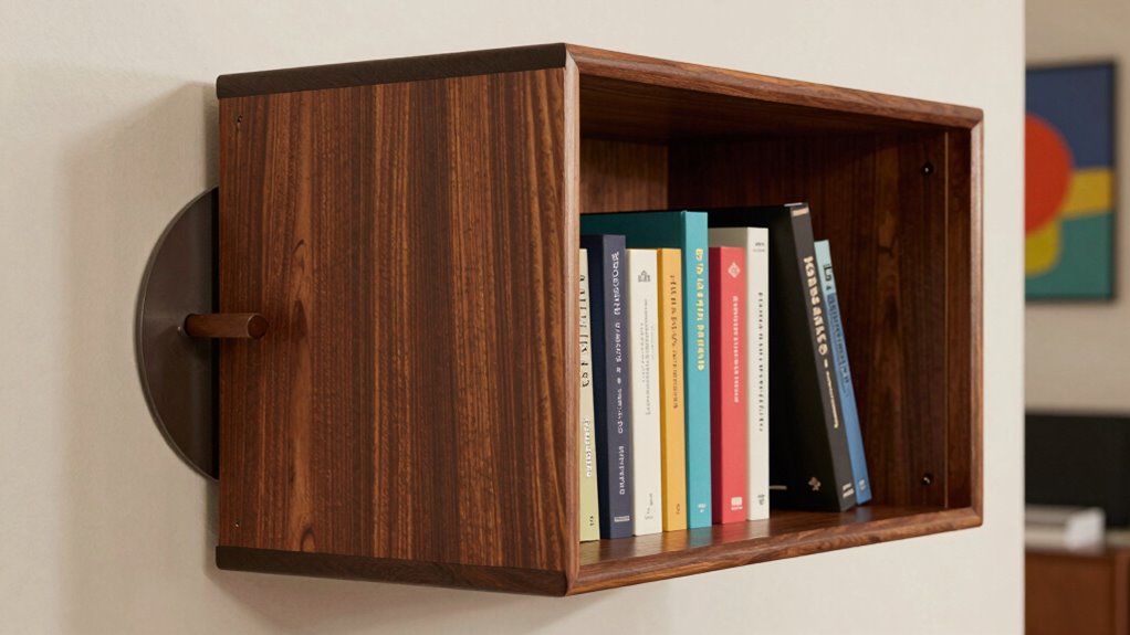space saving rotating bookcase