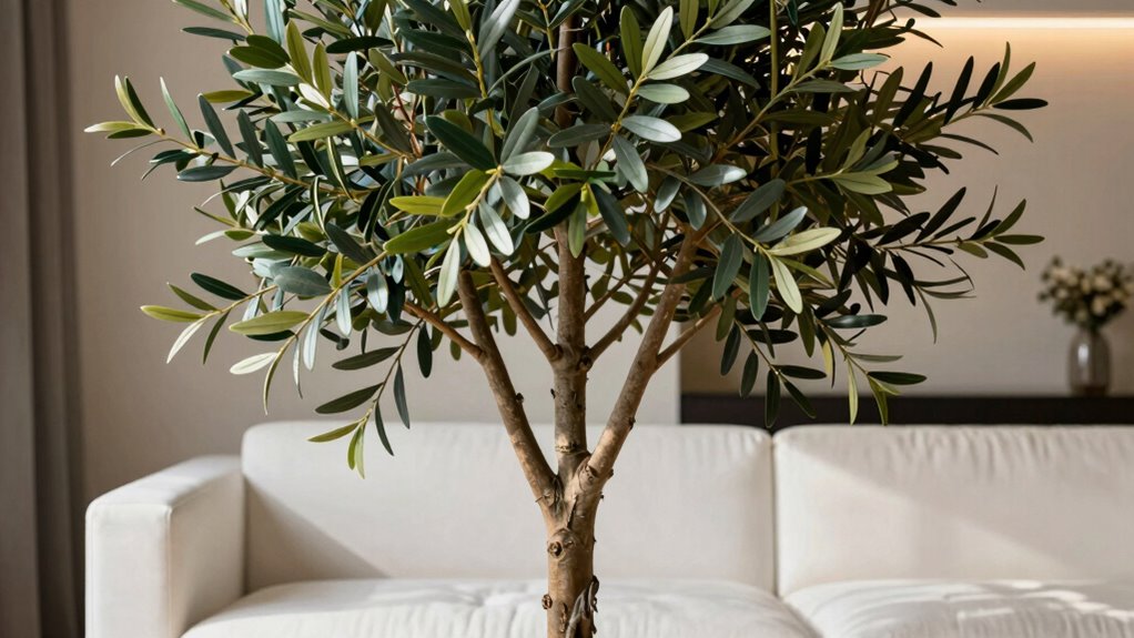 strategic faux tree placement