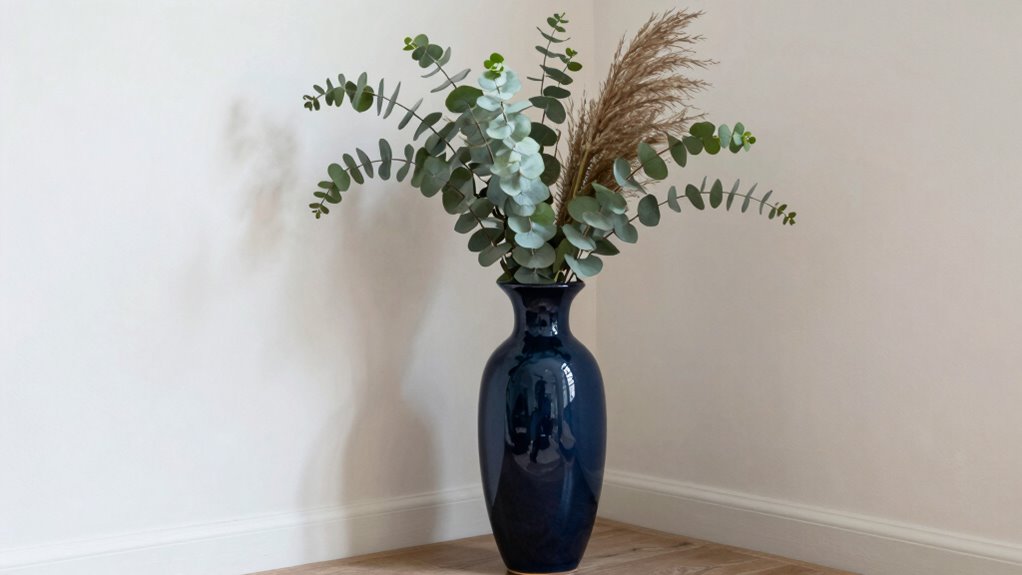 stylish vases enhance empty corners