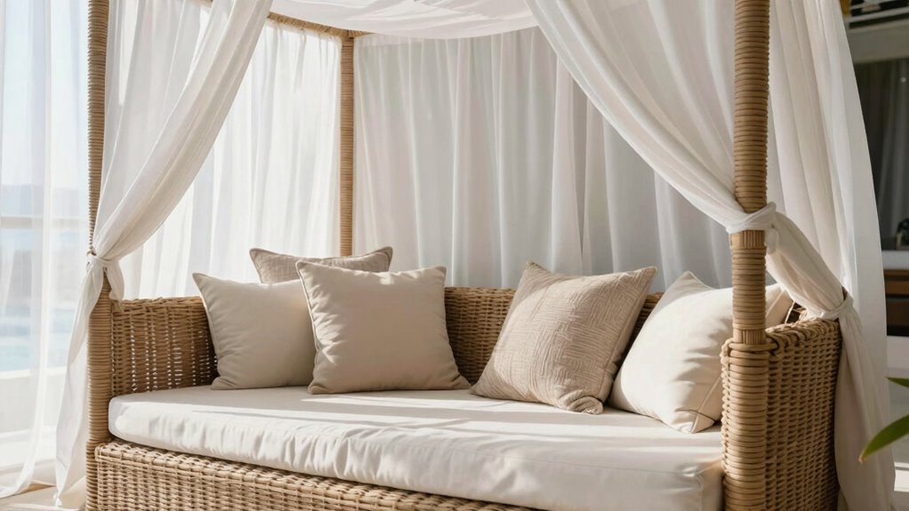 stylish wicker daybed canopy