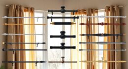 top bay window curtain rods