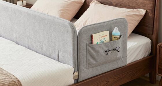top bed rails with storage