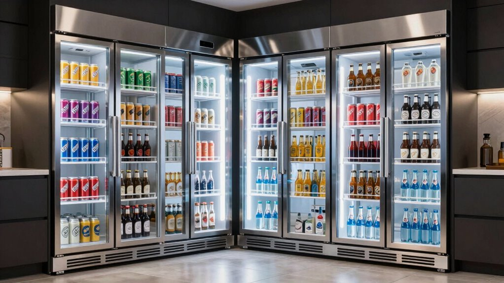 top built in beverage fridges