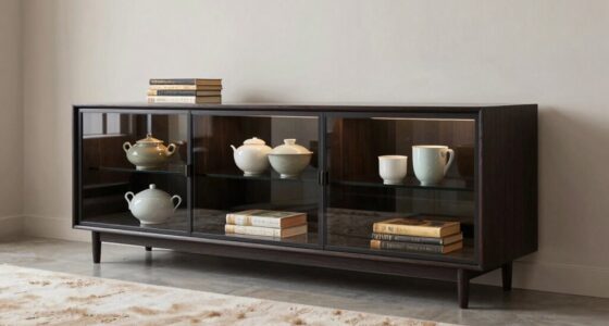 top glass door accent cabinets