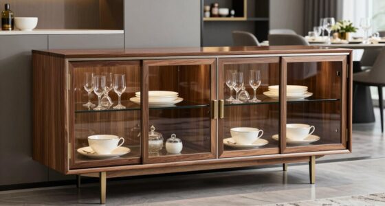 top glass door buffet ideas