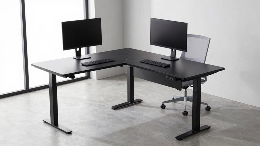 top l shaped standing desks