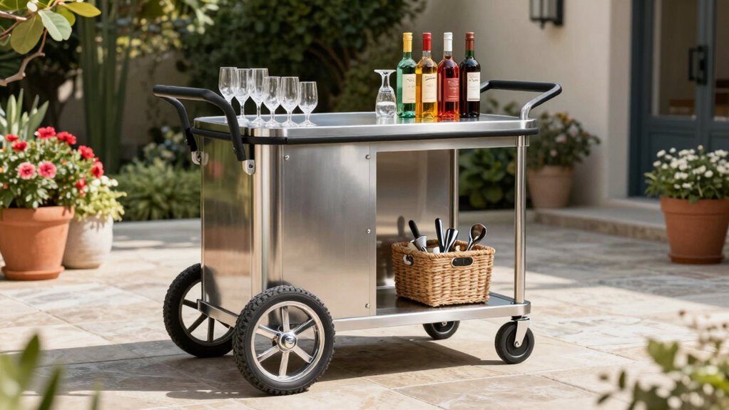 top outdoor rolling bar carts