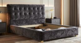 top queen upholstered storage beds