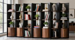 top rotating bookcase dividers