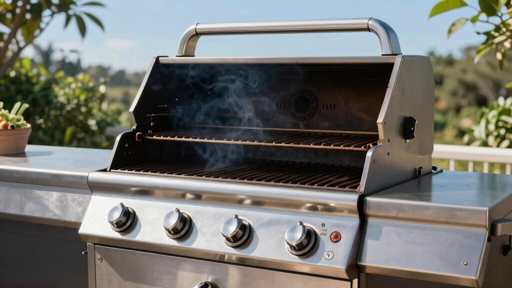 top stainless four burner grills