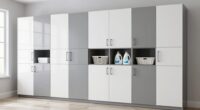 top tall laundry storage cabinets