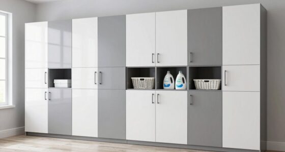 top tall laundry storage cabinets