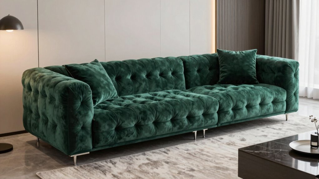 top velvet sectional couches