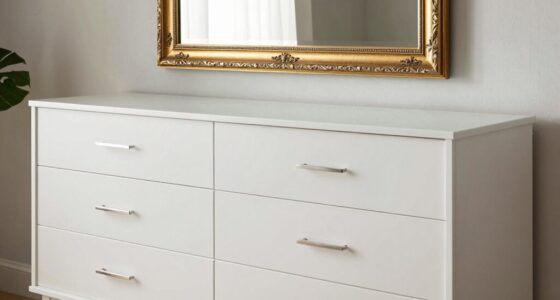 top wide dresser mirror sets