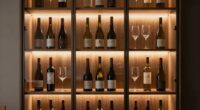 top wine cabinet led lighting