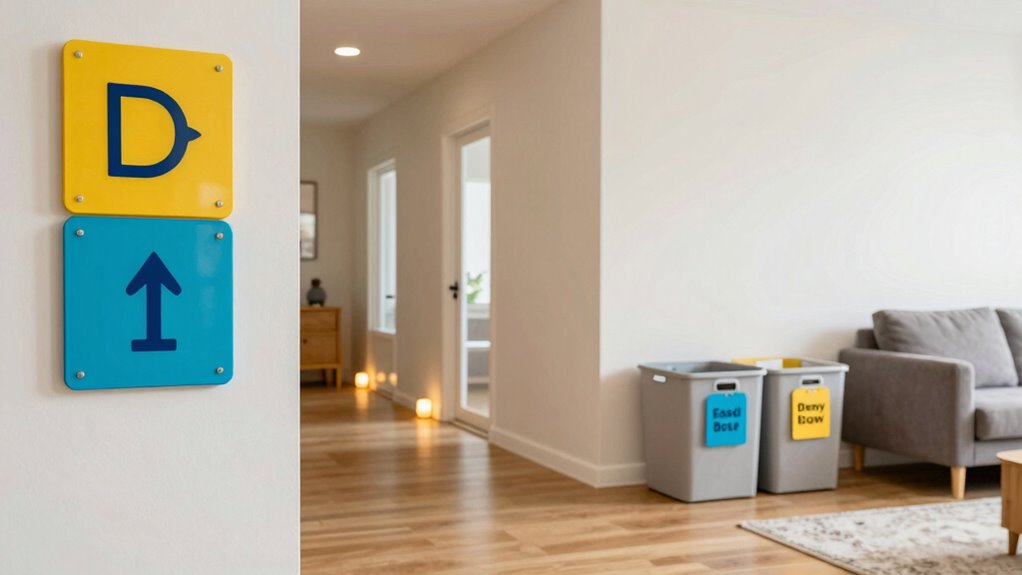 use high contrast placement cues