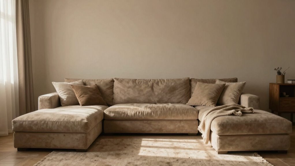balance warm neutrals with contrast