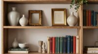 balanced intentional shelf styling