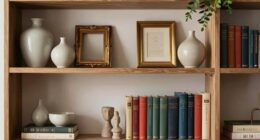 balanced intentional shelf styling