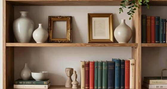 balanced intentional shelf styling