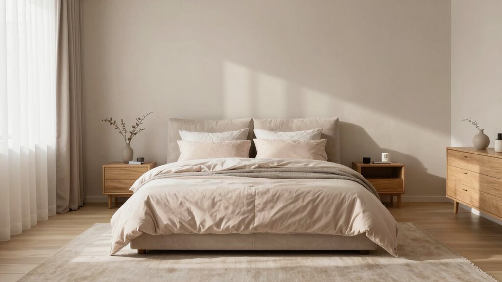 calm cohesive bedroom lighting