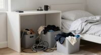 cluttered storage hampers cleanliness