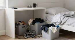 cluttered storage hampers cleanliness