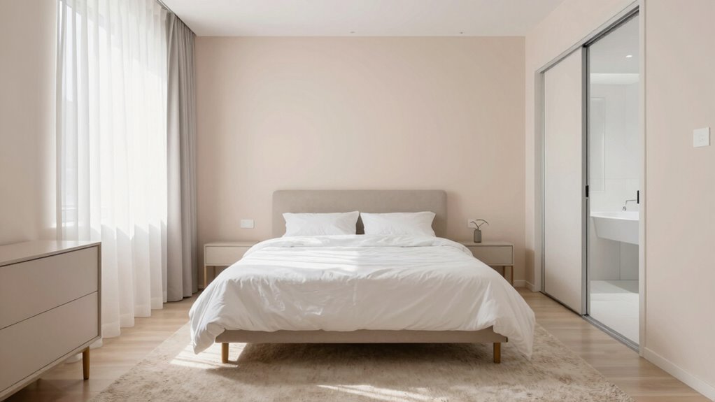 cohesive relaxing bedroom layout