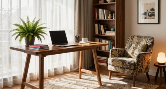 cozy functional workspace design