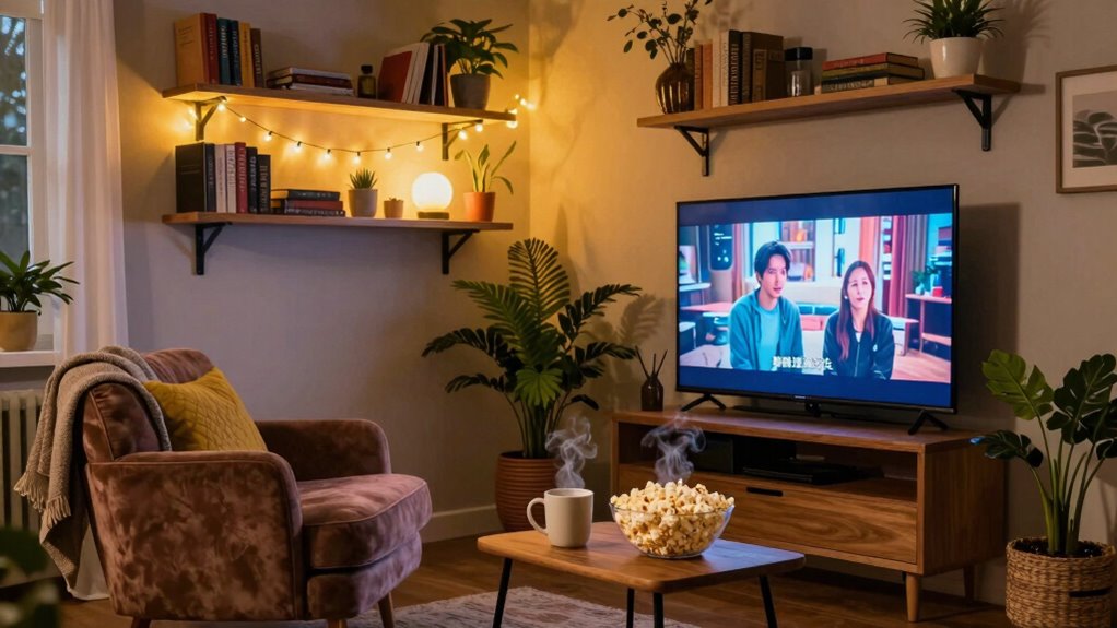 cozy well lit viewing corner