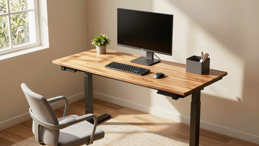 ergonomic standing desk setup