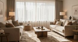 furniture lighting and arrangement