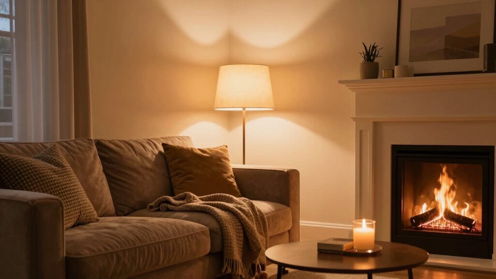 layered cozy lighting balance
