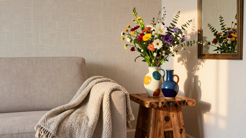 layered textures create inviting decor