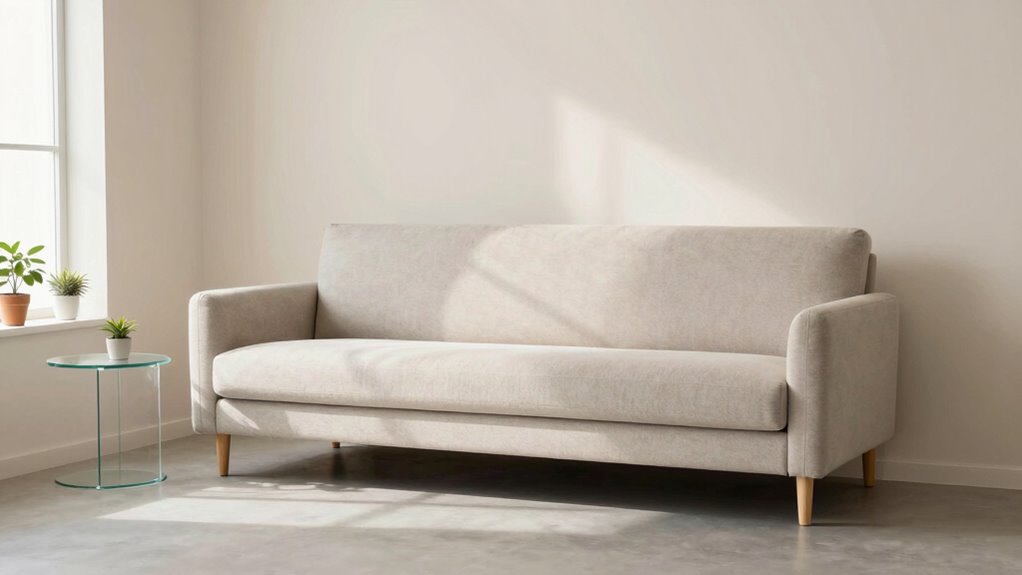 light colored furniture decluttered