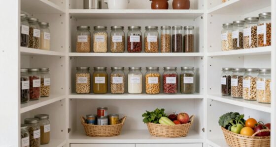 neat spacious pantry organization