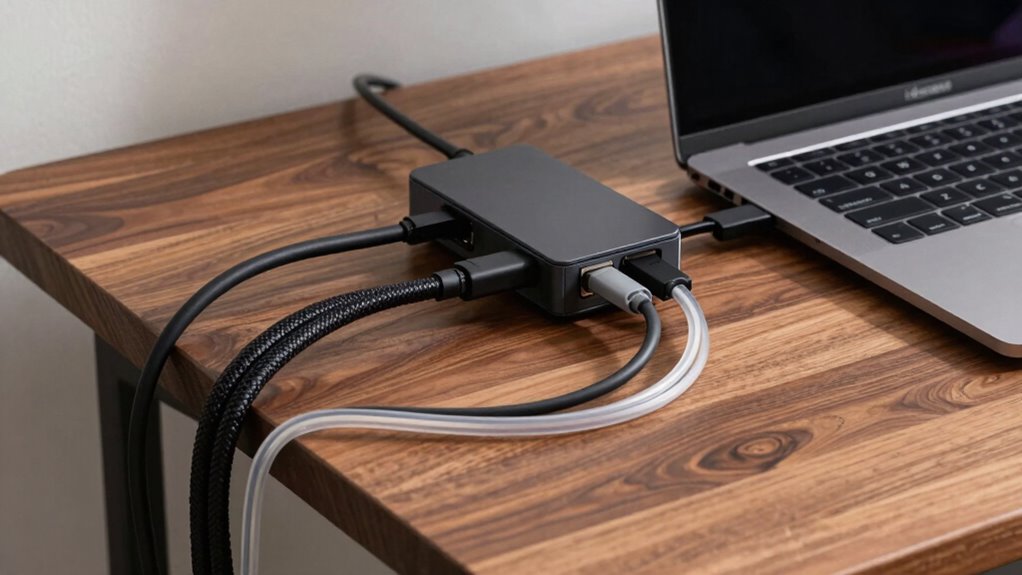 organized ergonomic wireless workspace