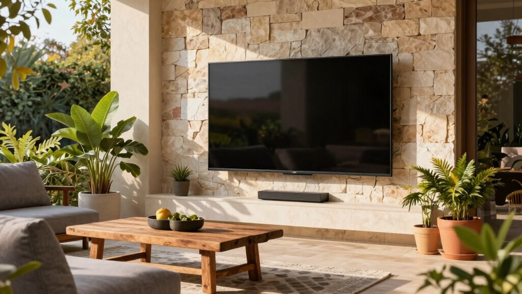 proper outdoor tv placement
