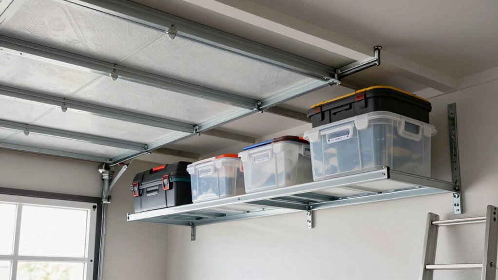 secure overhead storage installation