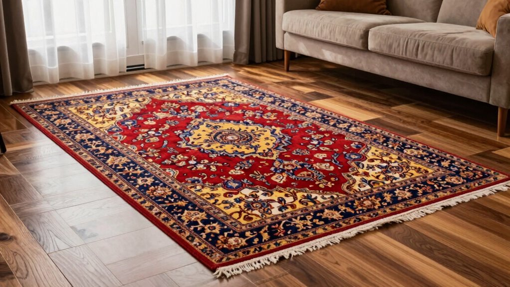 using rugs to enhance flooring