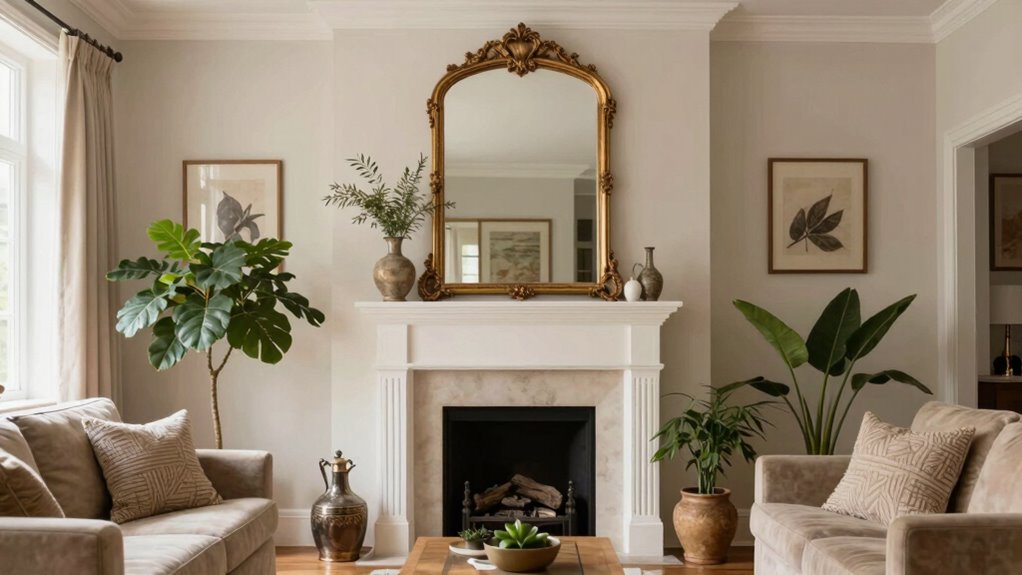 warm inviting mirror accents