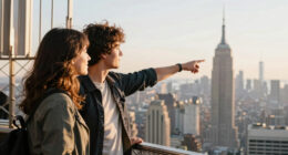 Couple On Empire State Building