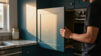 Dark Teal Cabinets Completely Changed This Dark, Dreary Kitchen