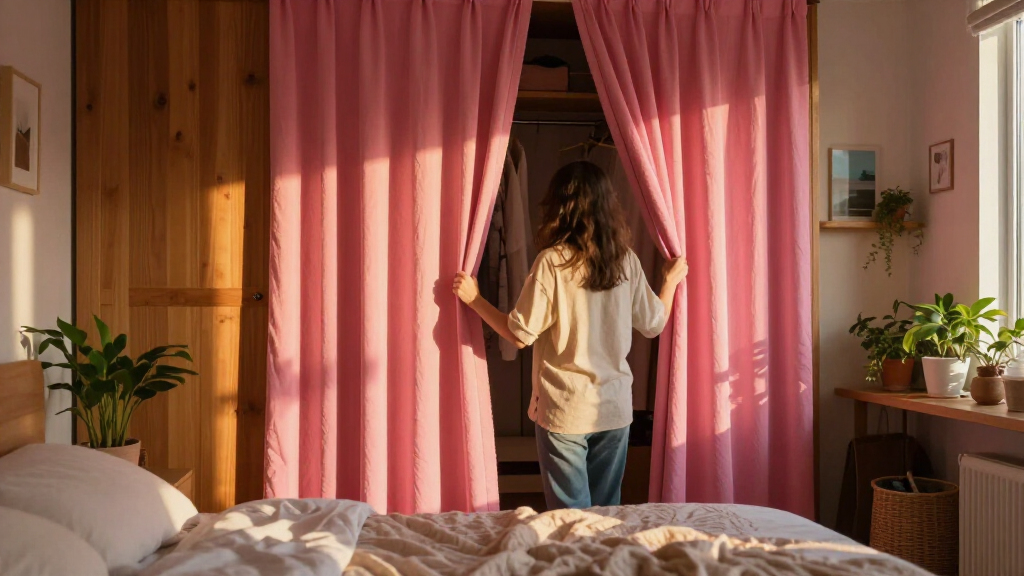 I Ditched My Closet Doors For $60 Pleated Curtains (See Why!)