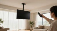 She Didn't Want Her TV Taking Up Wall Space — So She Hung It From The Ceiling