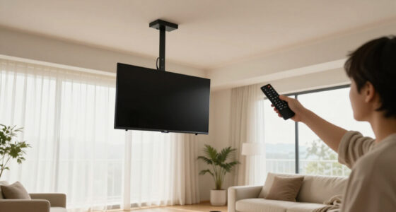 She Didn't Want Her TV Taking Up Wall Space — So She Hung It From The Ceiling