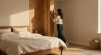 A Structural Beam Was An Eyesore In This Bedroom — She Added Paneling To Disguise It